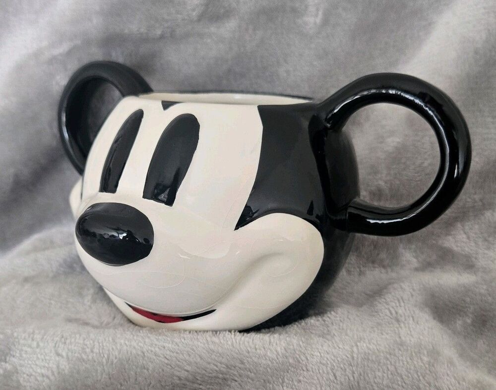 Zak Designs Disney classic Mickey Mouse 3D Face Mug Two Double Ear Handles 15oz